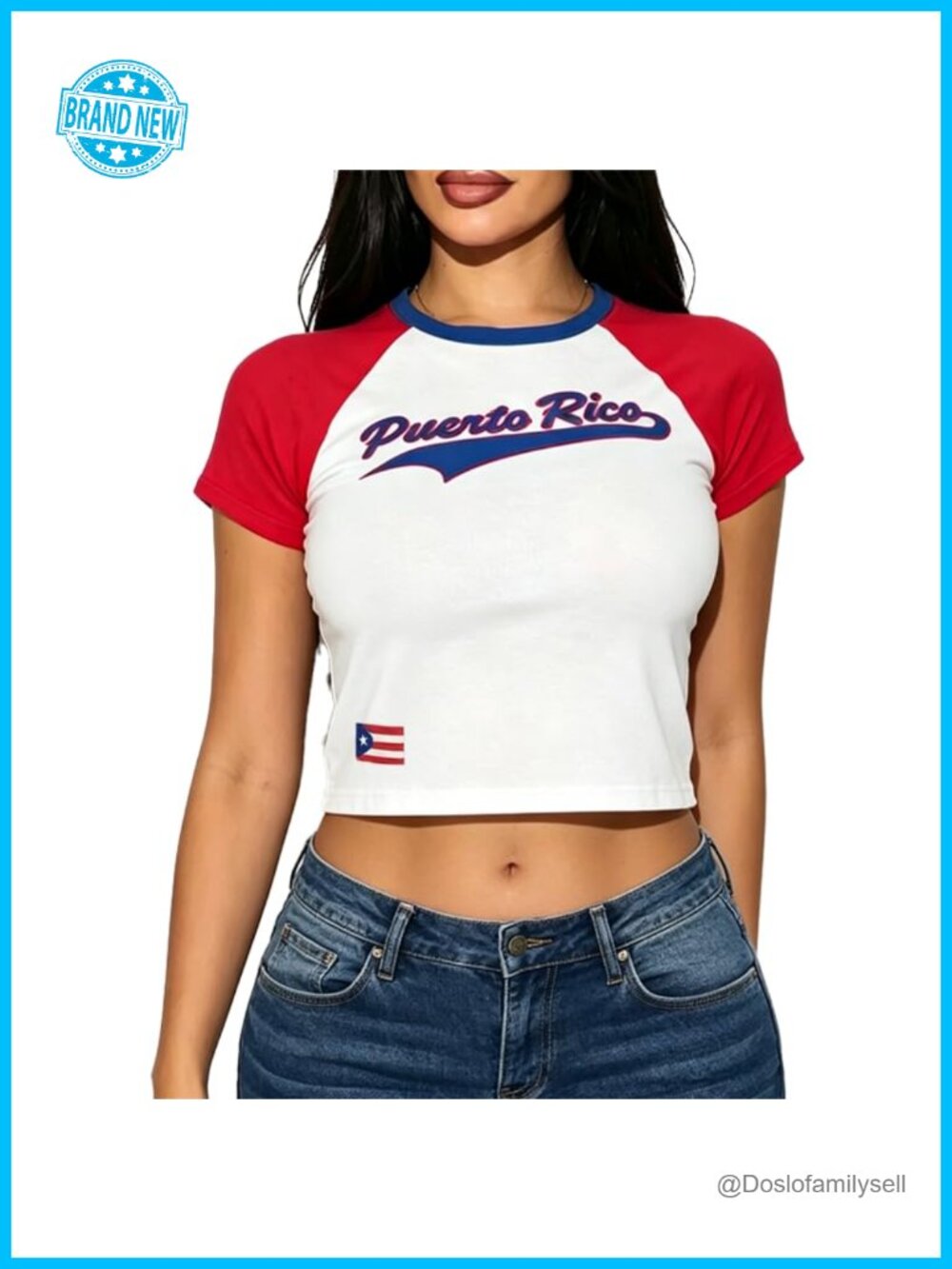 Y2K Boricua Crop Top Tee Streetwear Puerto Rican Graphic Baby Tee 90s Vintage